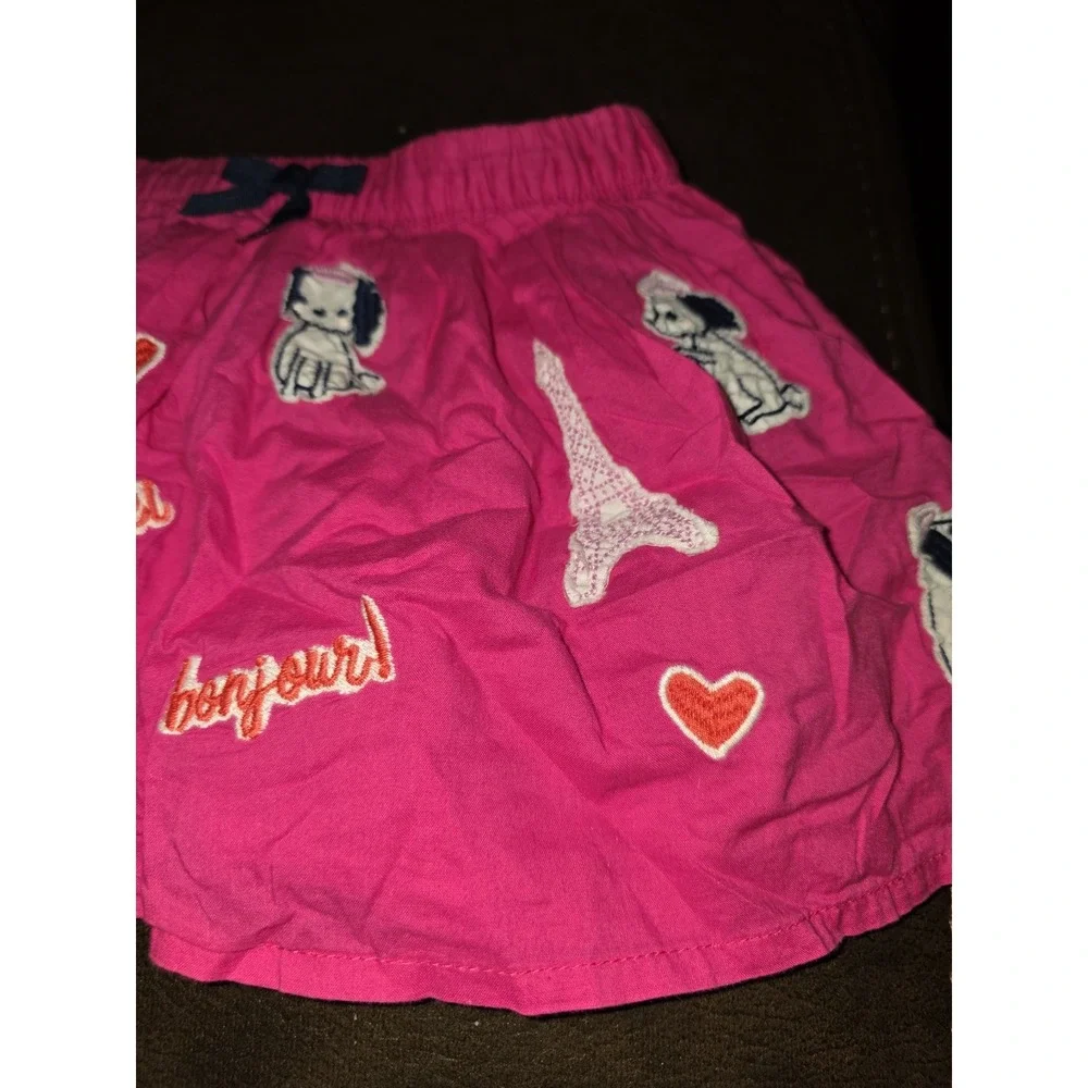 Gymboree Eiffel flowers dog paris top and skirt size 3t